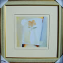 Kunstdruck - 
                            	Vase mit Blume, Bild in hellen Pastellfarben - H/B 45cm/45cm