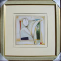 Kunstdruck - 
                            	Weisse Tulpe, Bild in hellen Pastellfarben - H/B 45cm/45cm