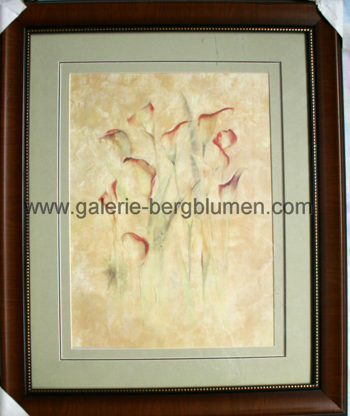 Kunstdruck - 
                                Orchideen, Bild in Pastellfarben - H/B 58cm/48cm
