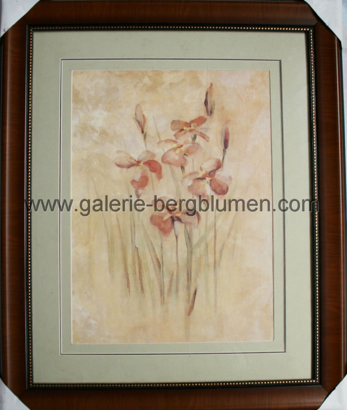 Kunstdruck - 
                                Lilien, Bild in Pastellfarben - H/B 58cm/48cm