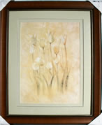 Kunstdruck - 
                            	Weise Tulpen, Bild in Pastellfarben - H/B 58cm/48cm