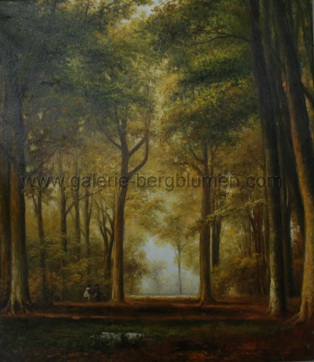 Gemälde - 
                                Wald Lichtung -H/B 71cm/61cm
