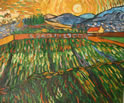 Gemälde - 
                            	Landschaft mit Felder und Gebäude - H/B 50cm/60cm
