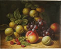 Gemälde - 
                            	Allerei Obst auf eine Tischplatte - H/B 40cm/50cm