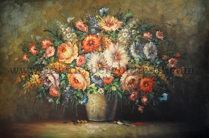 Gemälde - 
                                Sonner Blumenstrau in einfacher Vase - H/B 60cm/90cm
